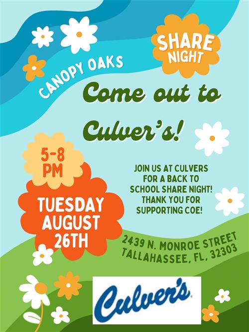 Culver's SHARE NIGHT